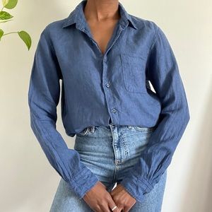 Uniqlo linen button down shirt